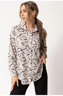 Блуза Golden Valley 2343 бежево-синий Блуза Golden Valley 2343 бежево-синий