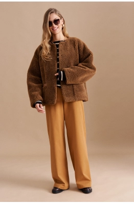 Полупальто ELLETTO LIFE 3730 коричневый  Полупальто ELLETTO LIFE 3730 коричневый