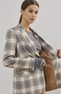 Жакет DAVA 3133 серо-бежевый 