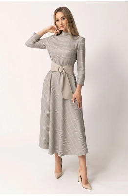 Платье Golden Valley 4756-3 бежево-серый 
