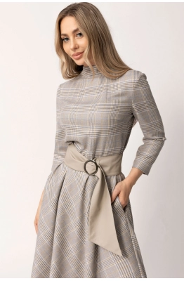 Платье Golden Valley 4756-3 бежево-серый Платье Golden Valley 4756-3 бежево-серый