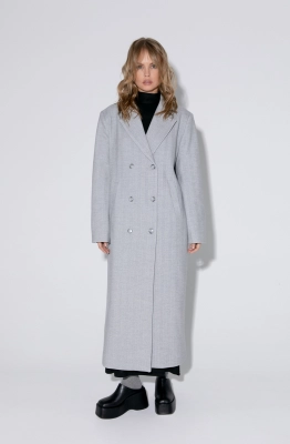 Пальто PiRS 5449 серый  Пальто PiRS 5449 серый