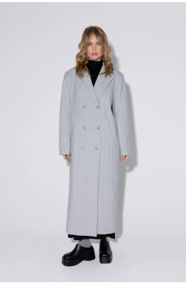 Пальто PiRS 5449 серый  Пальто PiRS 5449 серый