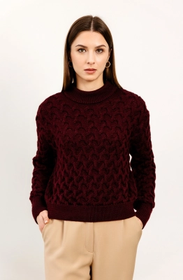 Джемпер RomGil РВ0106-ШЕ5 бордовый 