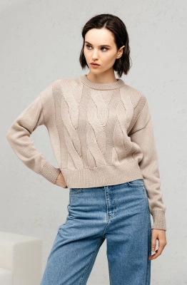 Джемпер RomGil РВ0107-ШЕ5 светло-бежевый 