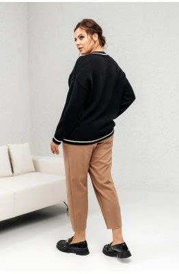 Джемпер RomGil ТЗ935Ш черный, молочный Джемпер RomGil ТЗ935Ш черный, молочный