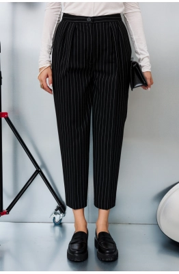 Брюки КО-КО 214260.3 черные в полоску