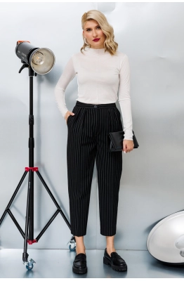 Брюки КО-КО 214260.3 черные в полоску