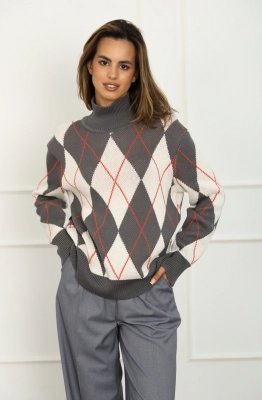 Свитер RomGil РВ0074-ХЛ5 сталь 