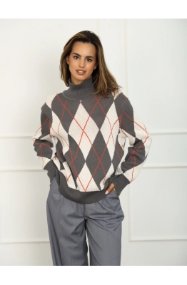 Свитер RomGil РВ0074-ХЛ5 сталь 