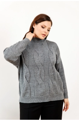 Джемпер RomGil РВ0088-ШЕ5 серый 