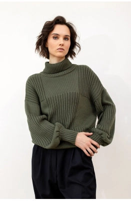 Свитер RomGil РВ0097-ШЕ5 оливковый 
