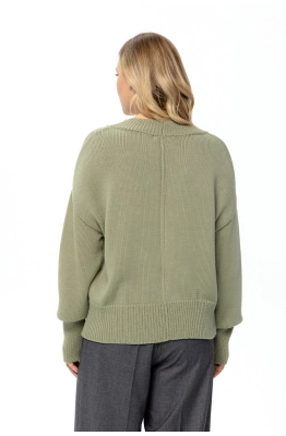 Джемпер RomGil РВ0129-ХЛ2 серо-зеленый 
