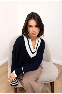 Джемпер RomGil ТЗ887Ш темно-синий 