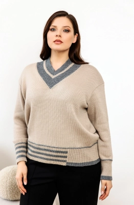 Джемпер RomGil ТЗ887Ш светло-бежевый 
