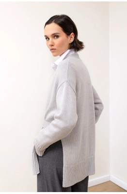 Кардиган RomGil РВ0102-ШЕ5 светло-серый Кардиган RomGil РВ0102-ШЕ5 светло-серый