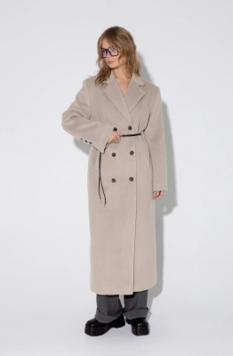 Пальто PiRS 5372 светло-бежевый  Пальто PiRS 5372 светло-бежевый