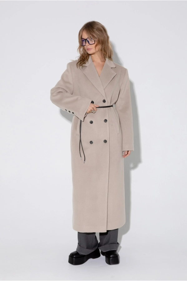 Пальто PiRS 5372 светло-бежевый Пальто PiRS 5372 светло-бежевый