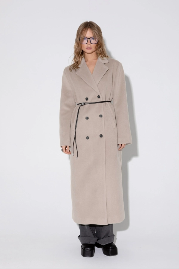 Пальто PiRS 5372 светло-бежевый Пальто PiRS 5372 светло-бежевый