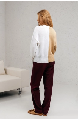 Джемпер RomGil РВ0023-ХЛ2 соломенный/белый 