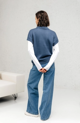 Жилет RomGil РВ0096-ШЕ5 индиго  Жилет RomGil РВ0096-ШЕ5 индиго