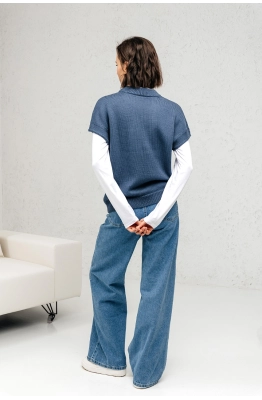 Жилет RomGil РВ0096-ШЕ5 индиго  Жилет RomGil РВ0096-ШЕ5 индиго