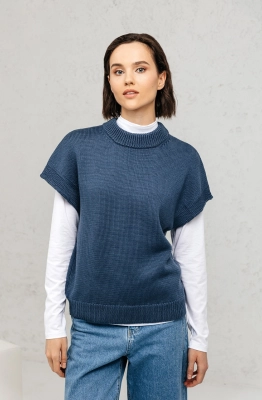 Жилет RomGil РВ0096-ШЕ5 индиго  Жилет RomGil РВ0096-ШЕ5 индиго