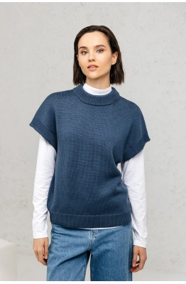 Жилет RomGil РВ0096-ШЕ5 индиго  Жилет RomGil РВ0096-ШЕ5 индиго