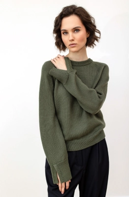 Джемпер RomGil РВ0101-ШЕ5 оливковый 