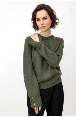 Джемпер RomGil РВ0101-ШЕ5 оливковый 