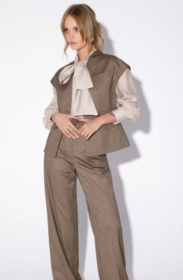 Блуза PiRS 5496 бежевый Блуза PiRS 5496 бежевый