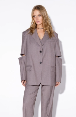 Жакет PiRS 5535 серо-бежевый меланж 