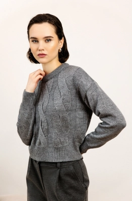 Джемпер RomGil РВ0107-ШЕ5 темно-серый