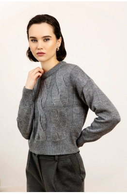 Джемпер RomGil РВ0107-ШЕ5 темно-серый