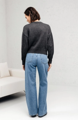 Джемпер RomGil РВ0107-ШЕ5 черный меланж Джемпер RomGil РВ0107-ШЕ5 черный меланж