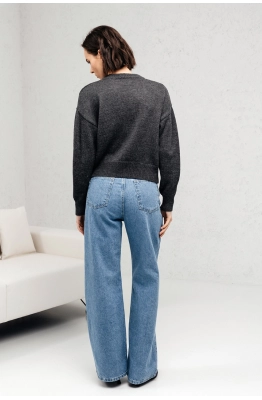 Джемпер RomGil РВ0107-ШЕ5 черный меланж 