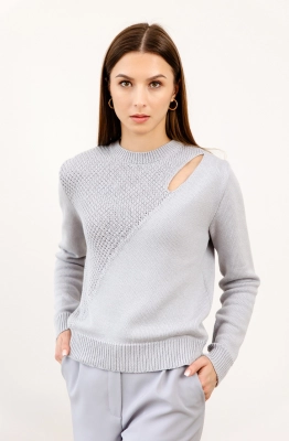Джемпер RomGil РВ0123-ХЛ5 жемчужный серый 