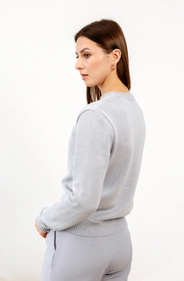 Джемпер RomGil РВ0123-ХЛ5 жемчужный серый Джемпер RomGil РВ0123-ХЛ5 жемчужный серый