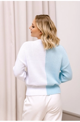 Джемпер RomGil РВ0143-ХЛ5 белый/бледно-голубой 