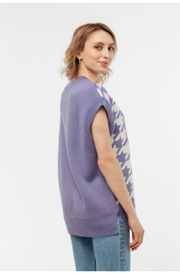 Жилет RomGil ТЗ686Ш сиреневый/молочный  Жилет RomGil ТЗ686Ш сиреневый/молочный