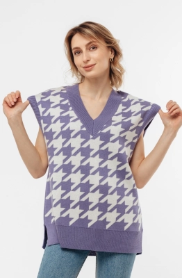 Жилет RomGil ТЗ686Ш сиреневый/молочный  Жилет RomGil ТЗ686Ш сиреневый/молочный