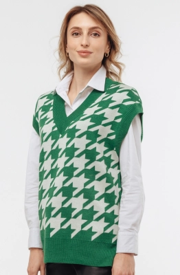 Жилет RomGil ТЗ686Ш зеленый/молочный  Жилет RomGil ТЗ686Ш зеленый/молочный