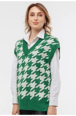 Жилет RomGil ТЗ686Ш зеленый/молочный  Жилет RomGil ТЗ686Ш зеленый/молочный