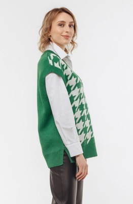 Жилет RomGil ТЗ686Ш зеленый/молочный  Жилет RomGil ТЗ686Ш зеленый/молочный