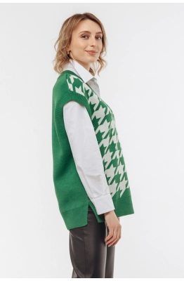 Жилет RomGil ТЗ686Ш зеленый/молочный  Жилет RomGil ТЗ686Ш зеленый/молочный