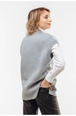 Жилет RomGil ТЗ686Ш серый/молочный  Жилет RomGil ТЗ686Ш серый/молочный