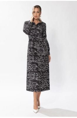 Платье Golden Valley 44085 черно-белый 