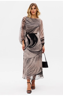 Платье EOLA 2716.1 бежево-черный 
