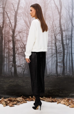 Джемпер Buter 2950 молочный+черный  Джемпер Buter 2950 молочный+черный