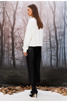 Джемпер Buter 2950 молочный+черный  Джемпер Buter 2950 молочный+черный